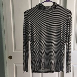 Striped Long Sleeve Turtleneck